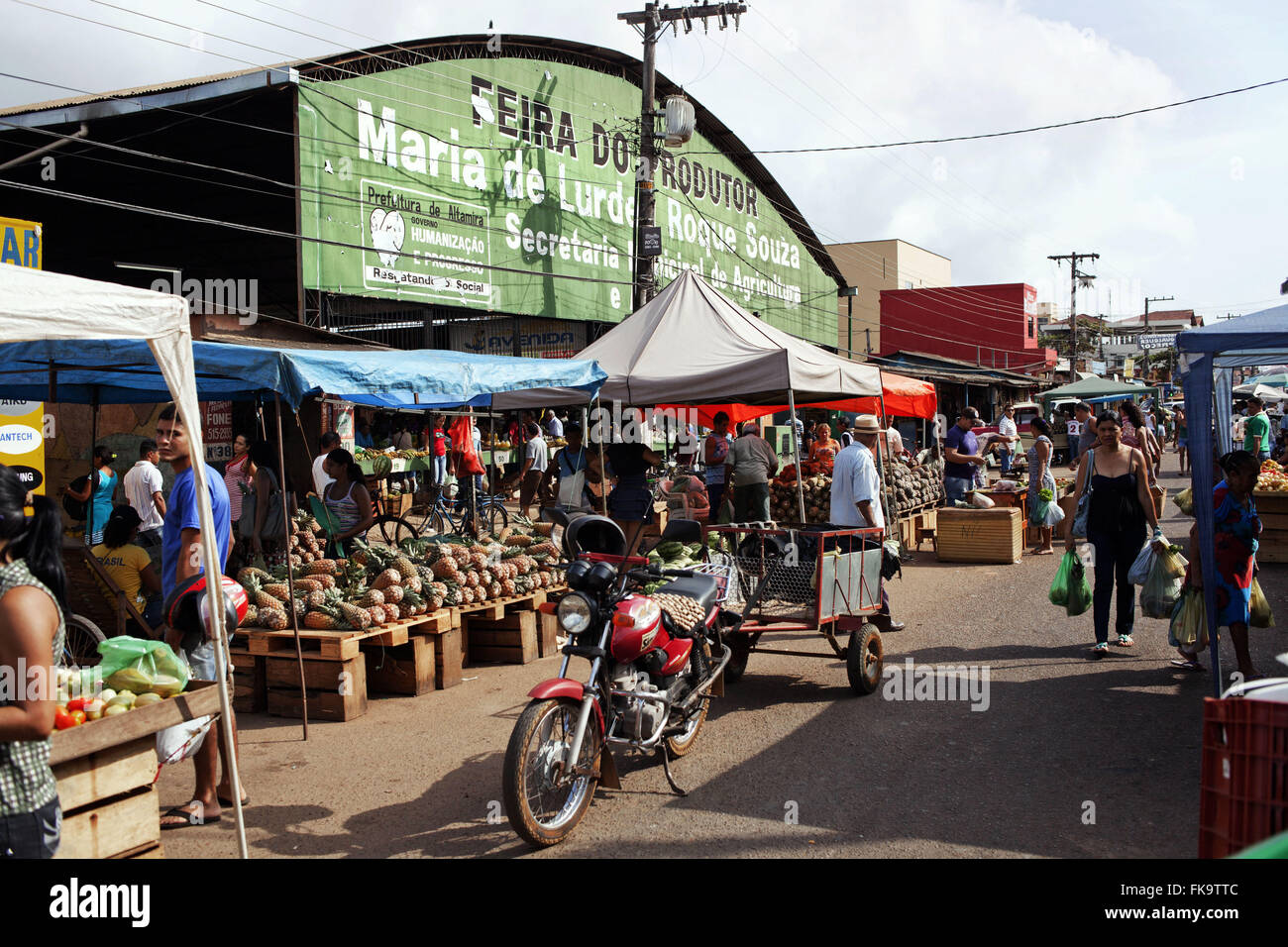 Produzent-Messe statt, auf dem städtischen Markt an Avenida Djalma Dutra - Center von Altamira Stockfoto