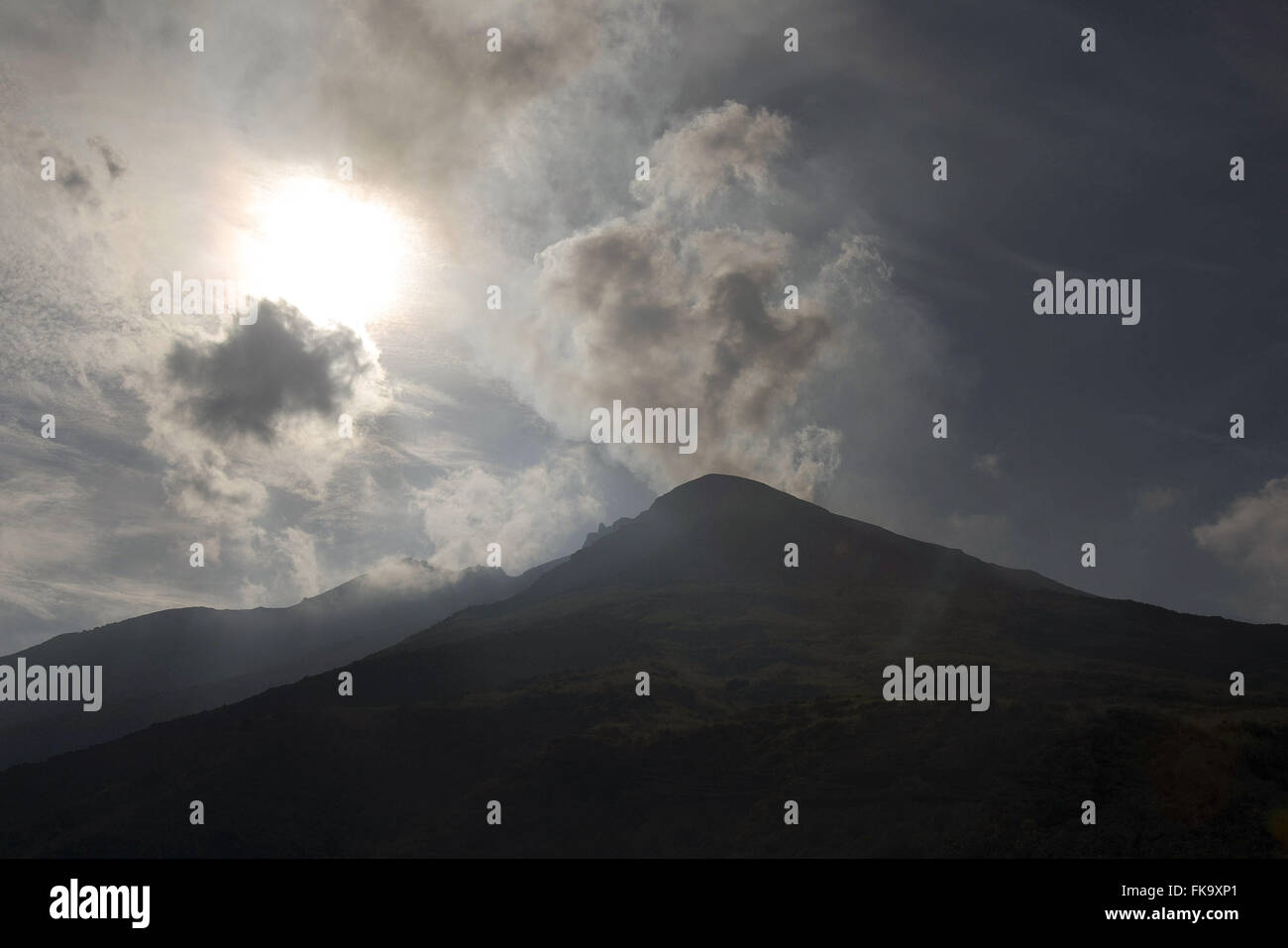 Stronboli Vulkan Tätigkeit seit mehr als 2000 Jahren - Äolischen Inseln Stockfoto