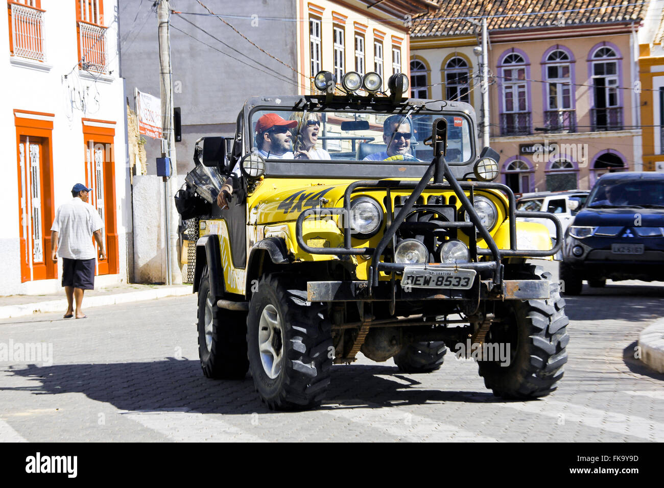 Sitzung des jeeps Stockfoto
