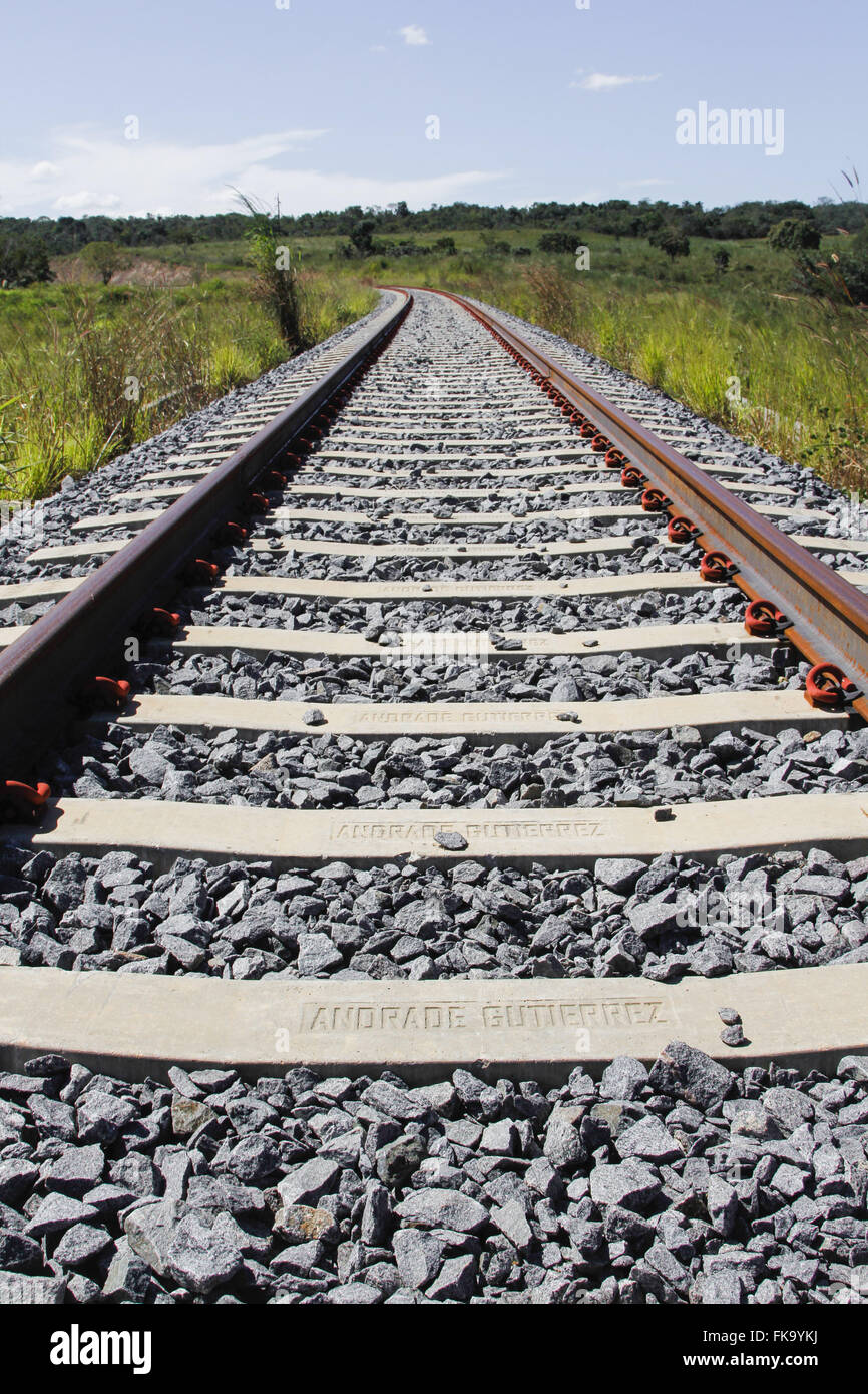 Verlassenen Eisenbahn Nord-Süd - das Unternehmen VALEC Engineering, Konstruktionen und SA Eisenbahnen Stockfoto