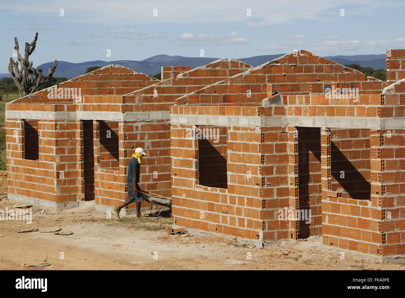 Bau von Sozialwohnungen Programm Minha Casa Minha Vida 2 - Ziegen-Nachbarschaft Stockfoto