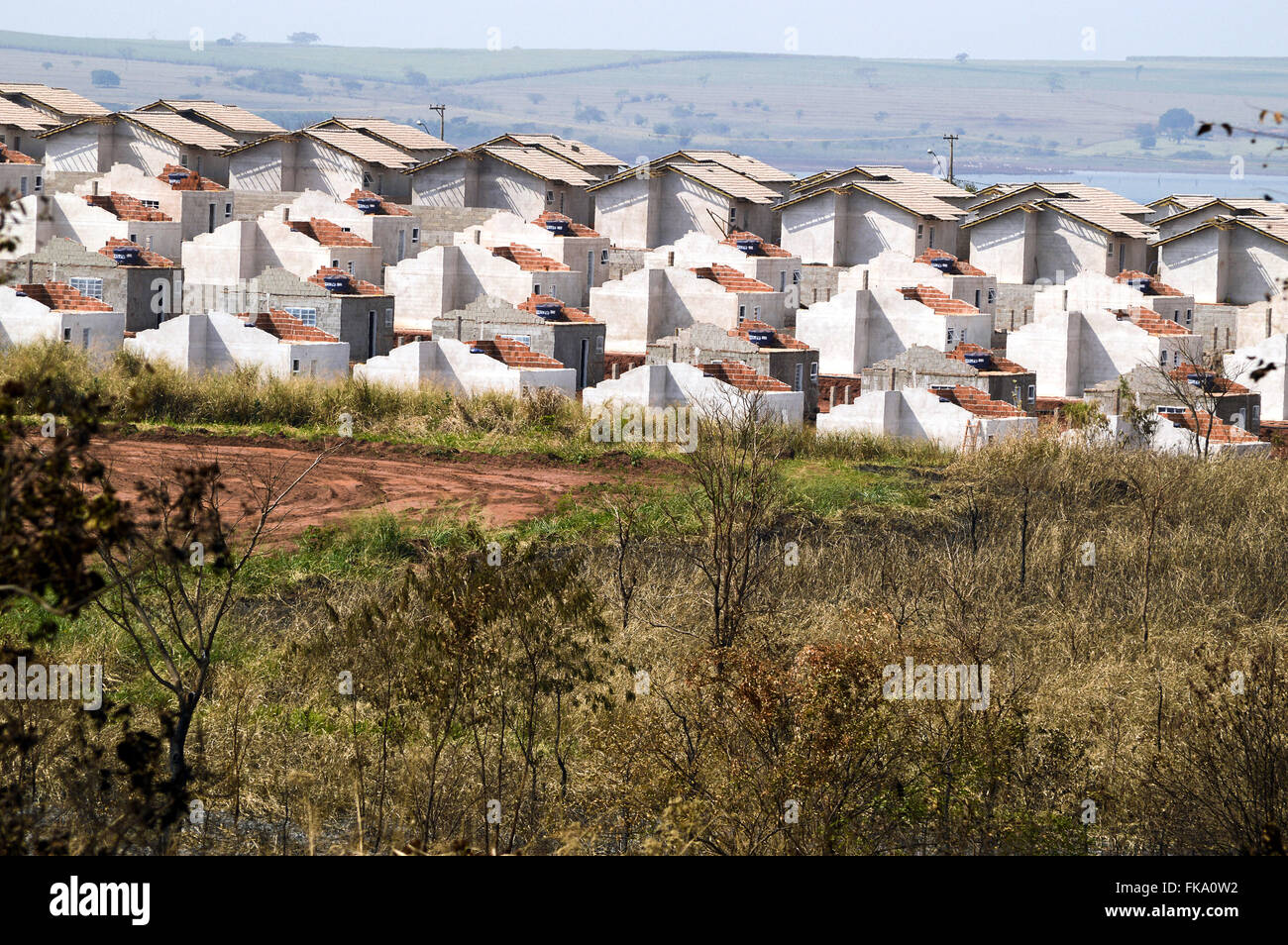 Bau von beliebten Häusern durch die Minha Casa Minha Vida Bundesregierung Stockfoto