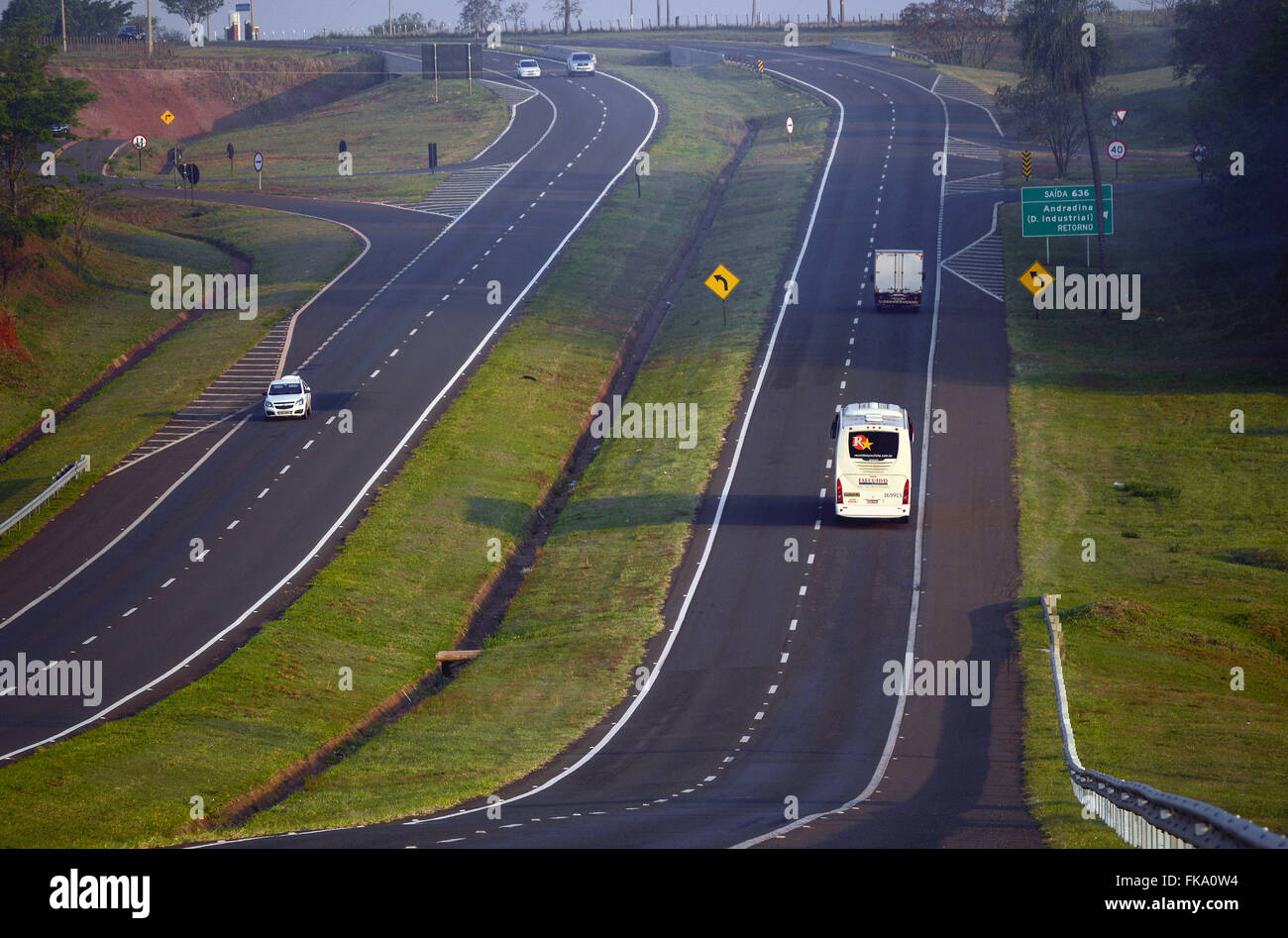SP-300 Marechal Rondon Autobahn Stockfoto