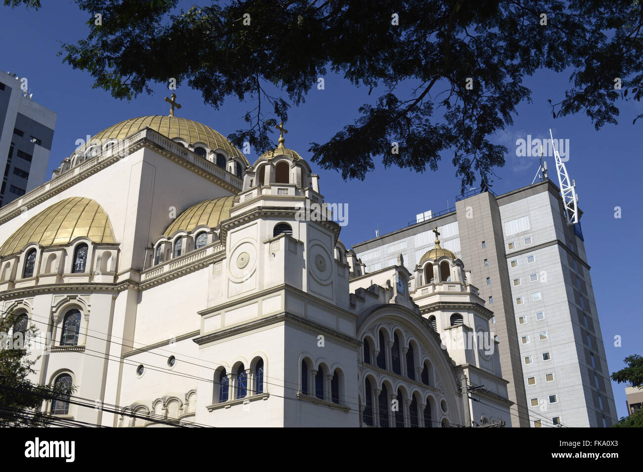 Fachada da Catedral Metropolitana Ortodoxa de São Paulo Situada keine Bairro Paraíso Stockfoto