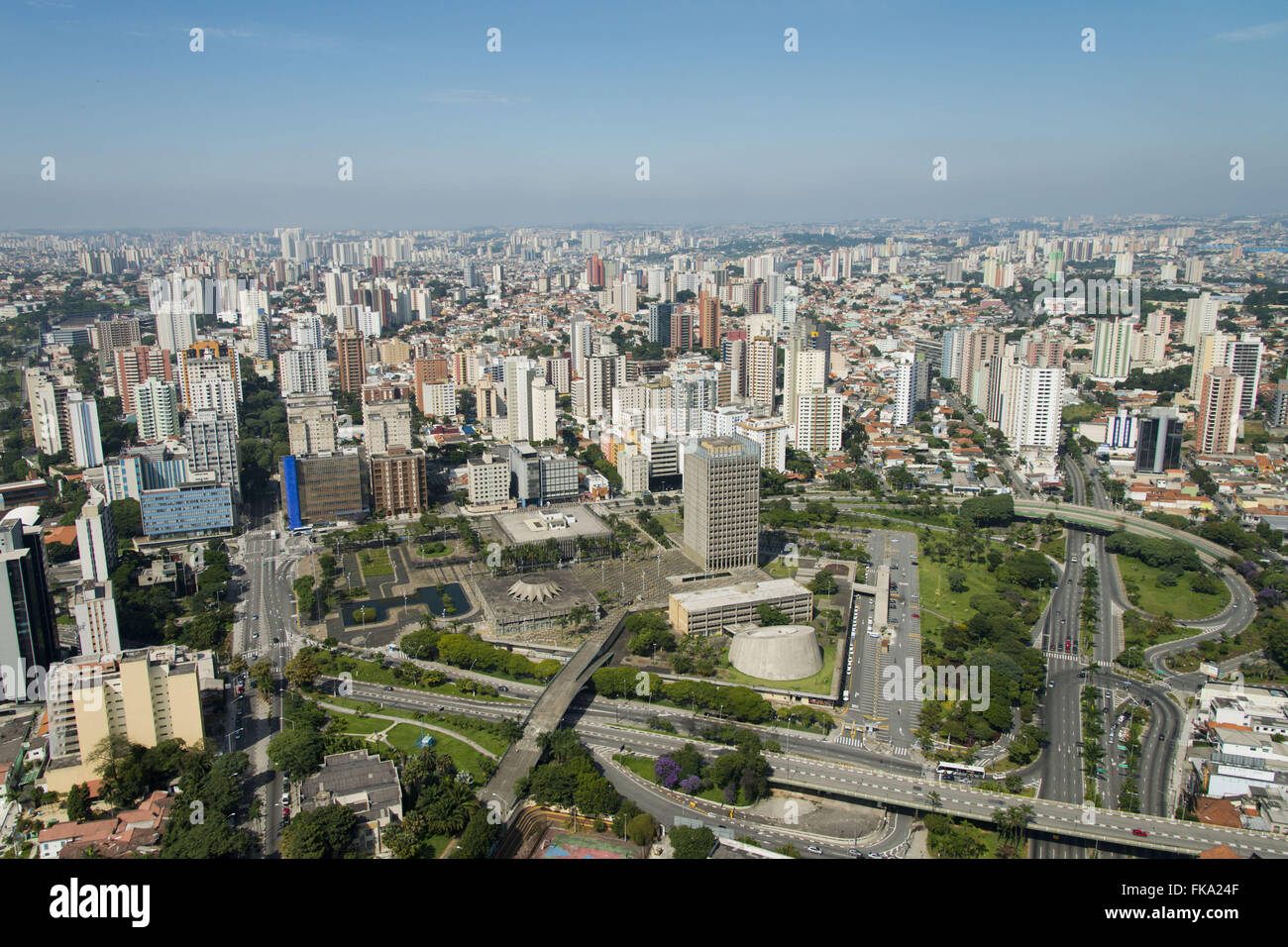 Luftaufnahme von Paco kommunale städtische Theater von St. Andre im Praça IV Centenario Stockfoto