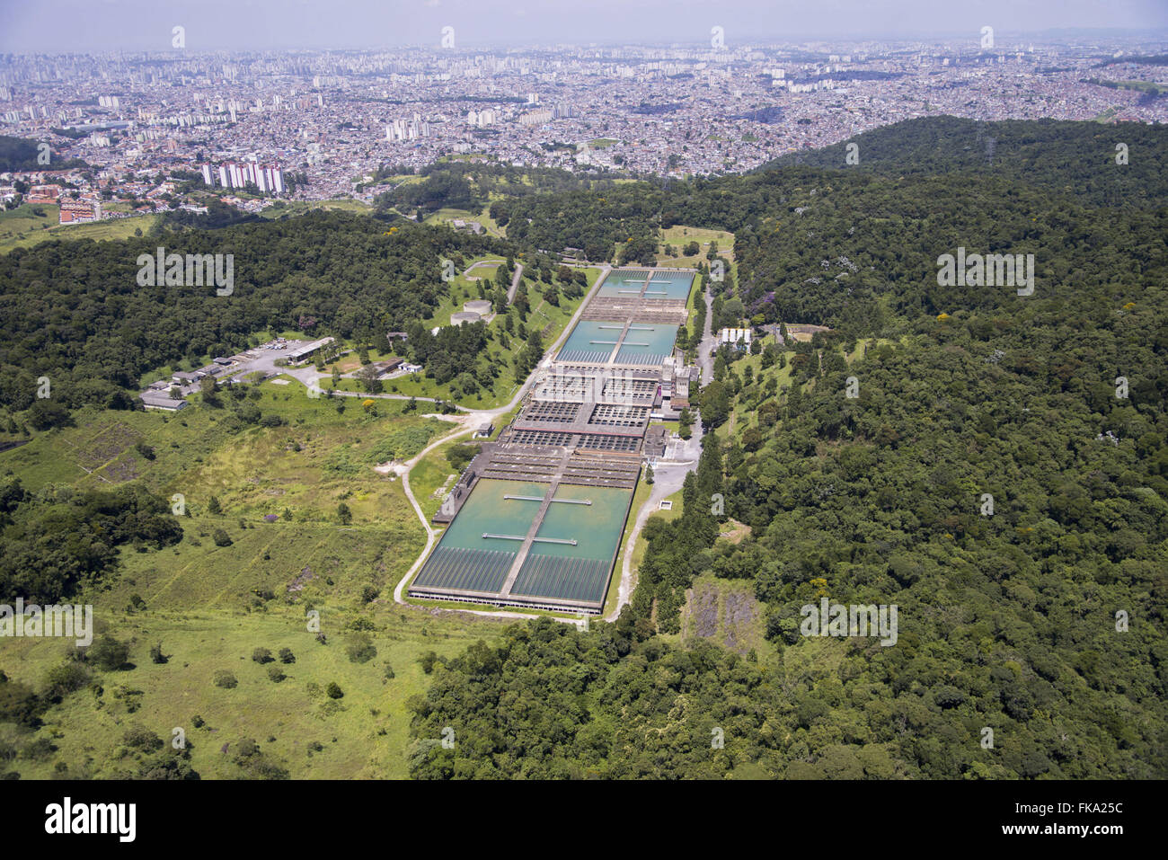 Wasseraufbereitungsanlage von Guarau Sierra Cantareira Stockfoto