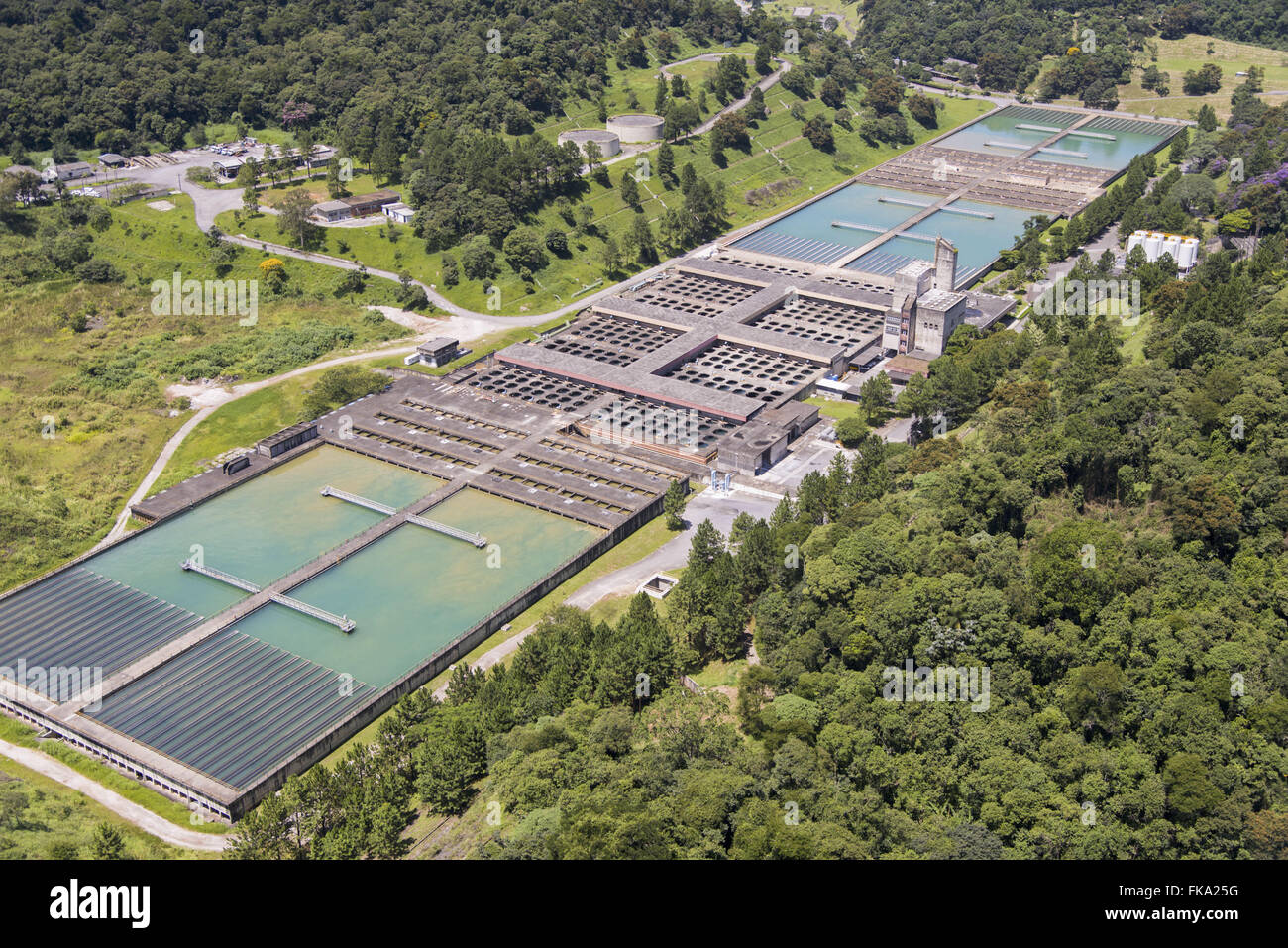 Wasseraufbereitungsanlage von Guarau Sierra Cantareira Stockfoto