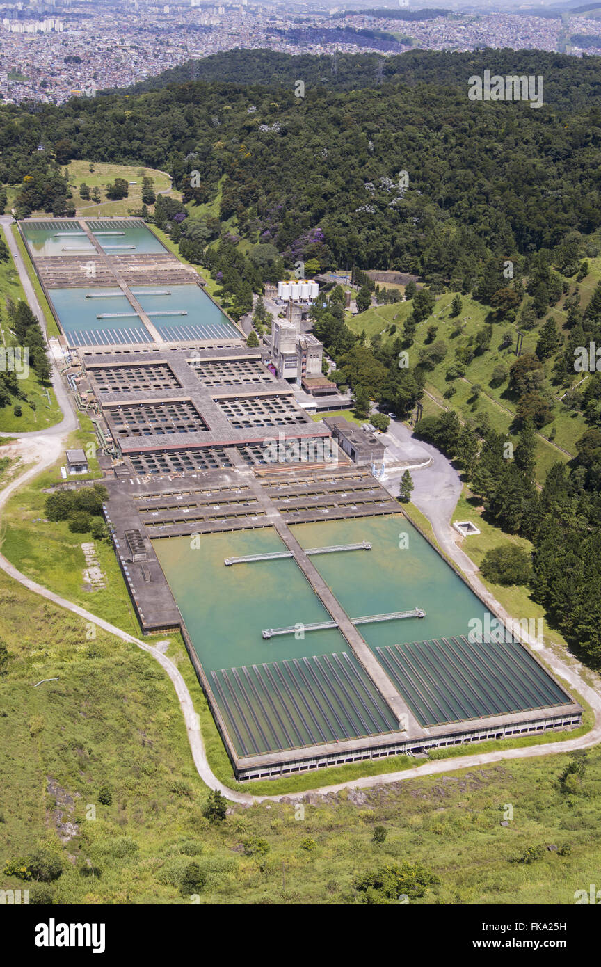 Wasseraufbereitungsanlage von Guarau Sierra Cantareira Stockfoto