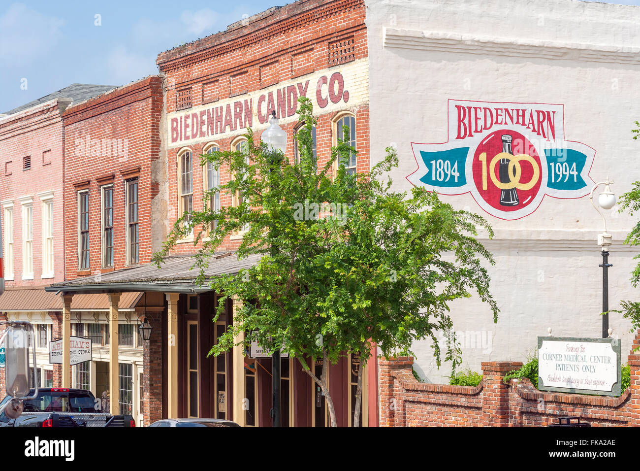 Vicksburg Mississippi, Biedenharn Candy Co, dem Geburtsort des Geschäftsmodells von Coca Cola. Jetzt das Biedenharn Coca-Cola Museum. Stockfoto