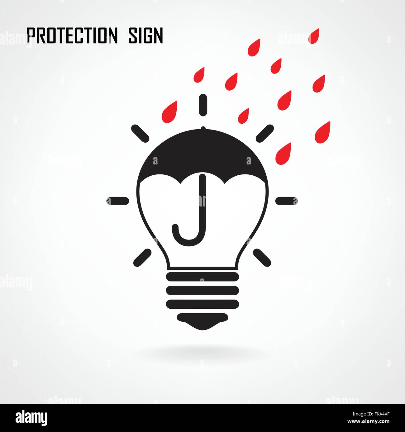 Kreative Lampe und Schutz Konzept Hintergrunddesign für Plakat Flyer Abdeckung Broschüre, Geschäftsidee, abstrakten Hintergrund. Stock Vektor