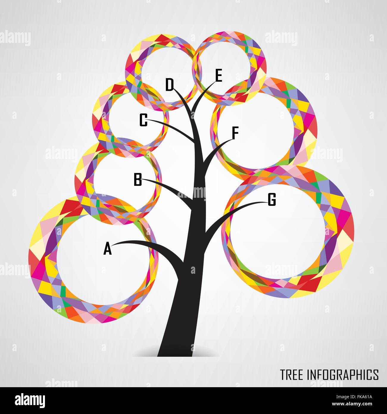 Baum-Infografiken und Business-symbol.Infographic-Vorlage. Geschäft Zeichen. Vektor-illustration Stock Vektor