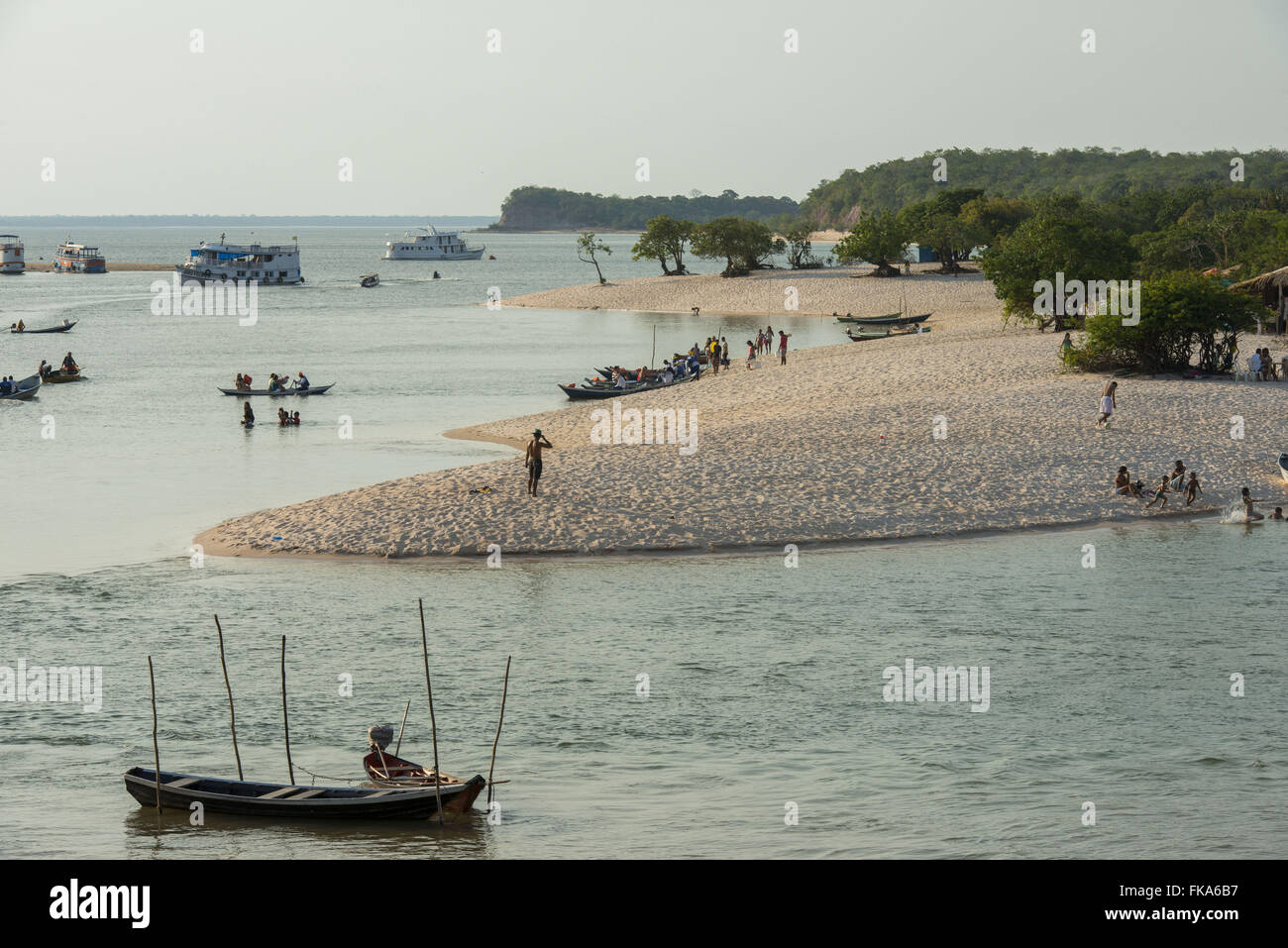 Blick auf den Flussstrand Chao ändern in die Insel der Liebe in Rio Tapajos Stockfoto