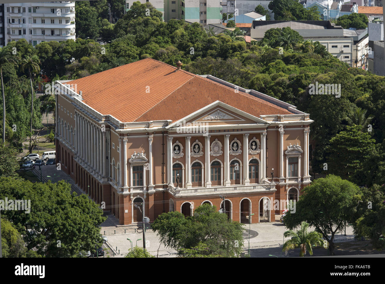 Frieden-Theater in Praca da Republica - Centro Historico Stockfoto