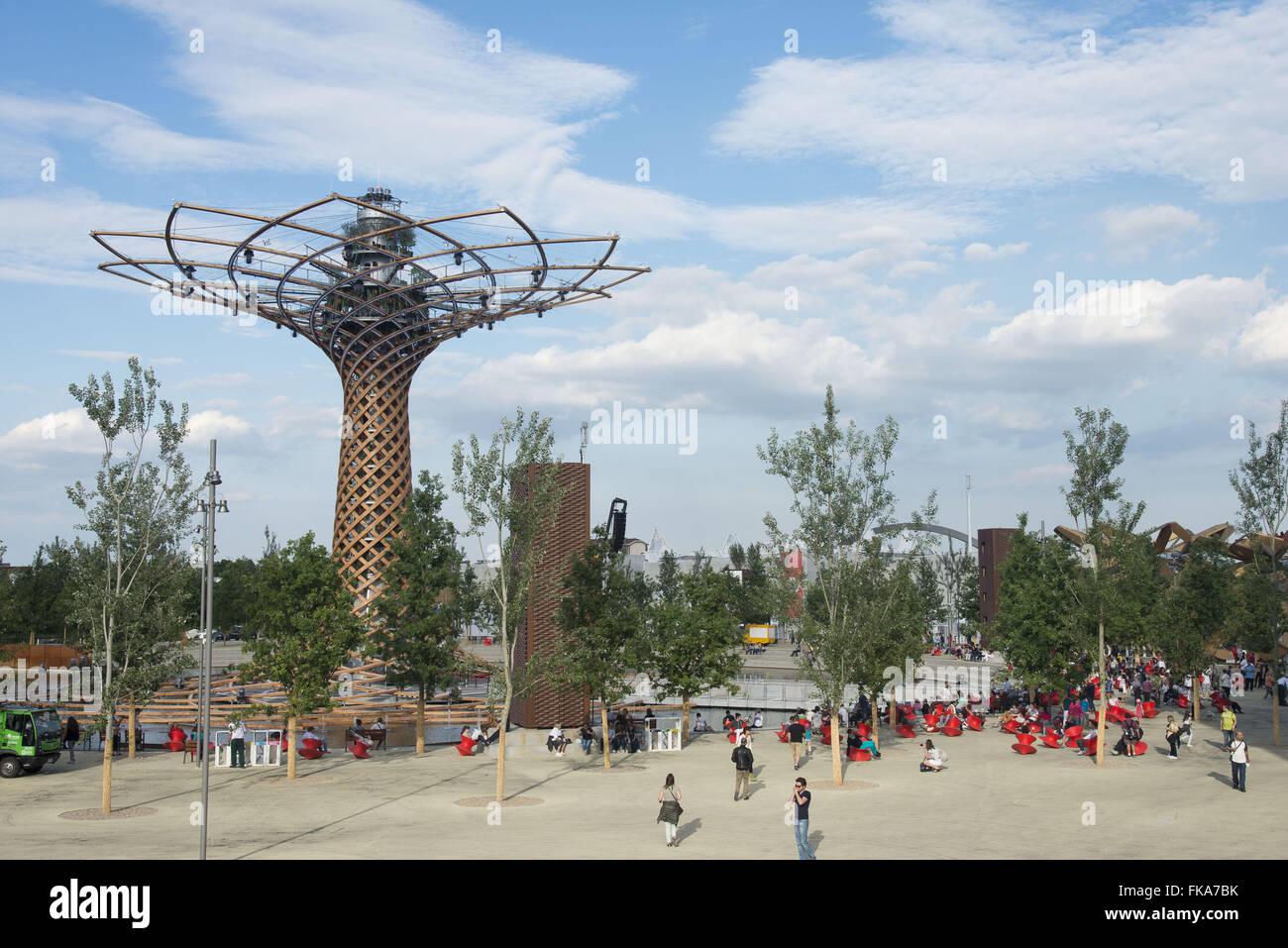 Árvore da Vida Na Expo Milano 2015 - Monumento OTS da Exposição Universal Stockfoto