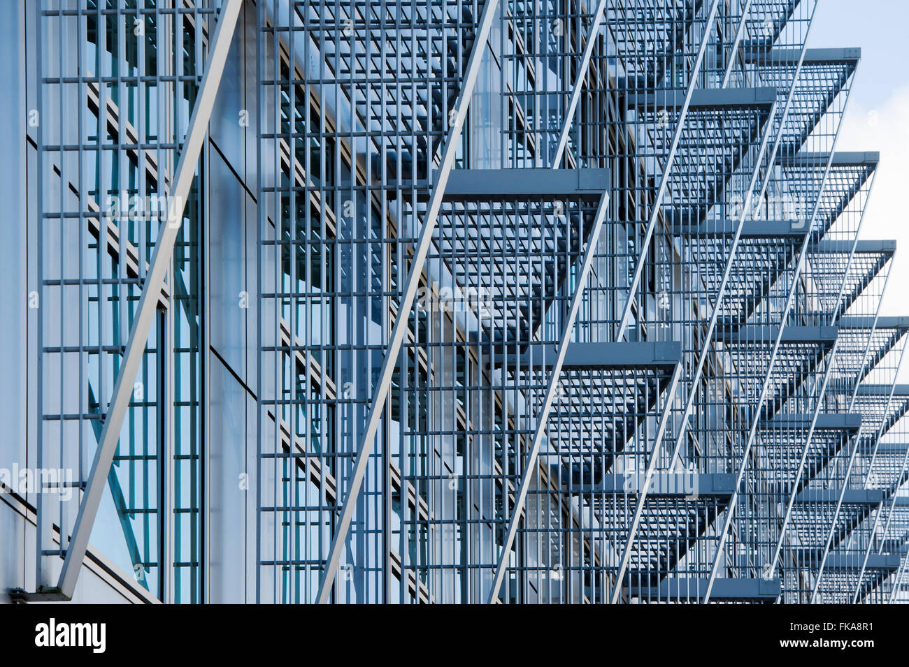 Milton Keynes The Quadrant Gebäude abstrakt. Milton Keynes, Buckinghamshire, England Stockfoto