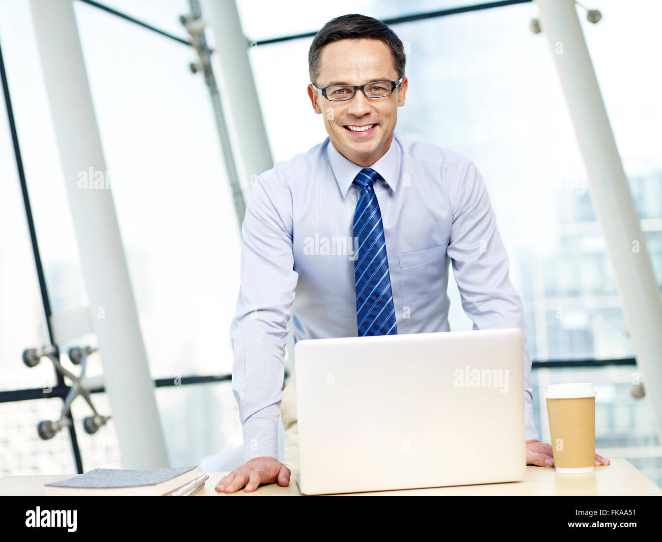 Porträt einer kaukasischen corporate person Stockfoto