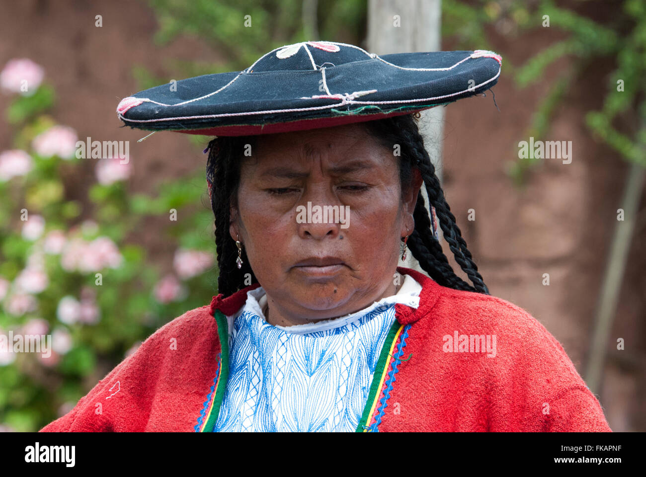 Peru, indigene Frau Stockfoto