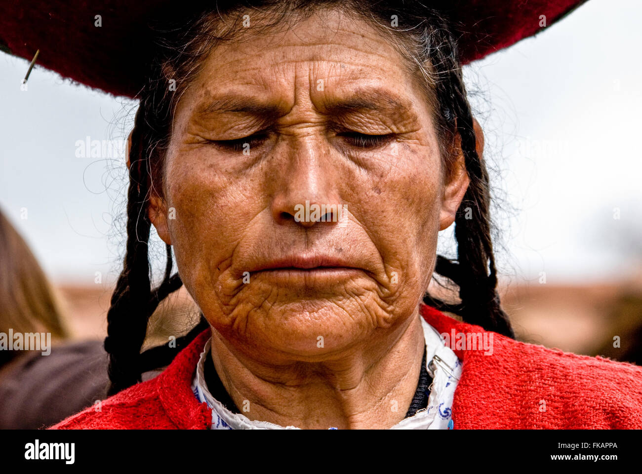 Peru, indigene Frau Stockfoto