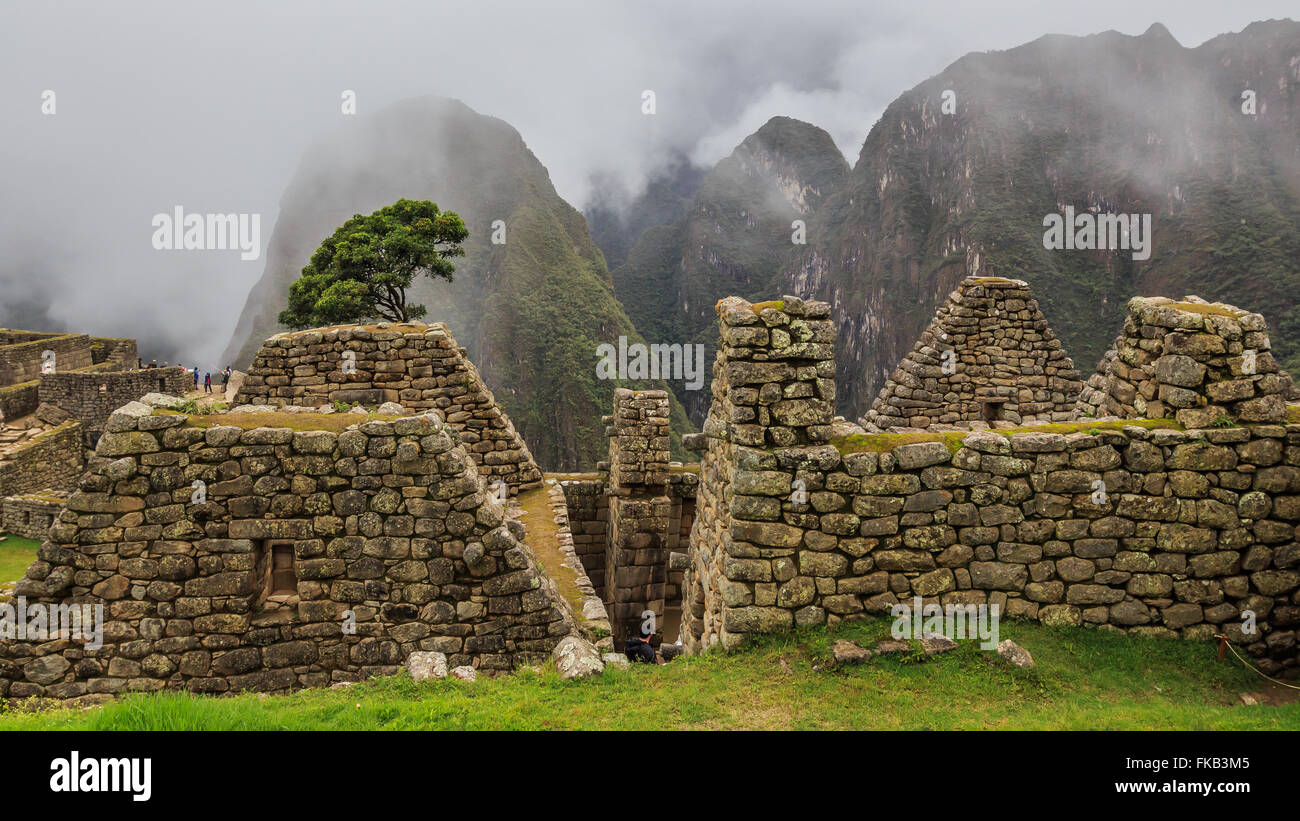 Peru, Cuzco, alte Ruinen von Machu Picchu Stockfoto