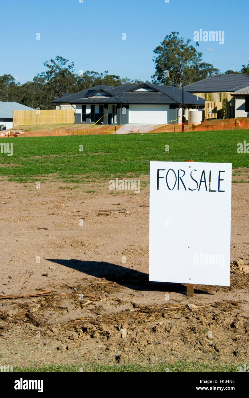 Ein Bild der unbebaute Grundstücke zum Verkauf Stockfoto
