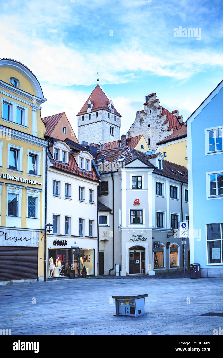REGENSBURG, Bayern, Deutschland - ca. Juli 2015: Straßen von Regensburg Stockfoto