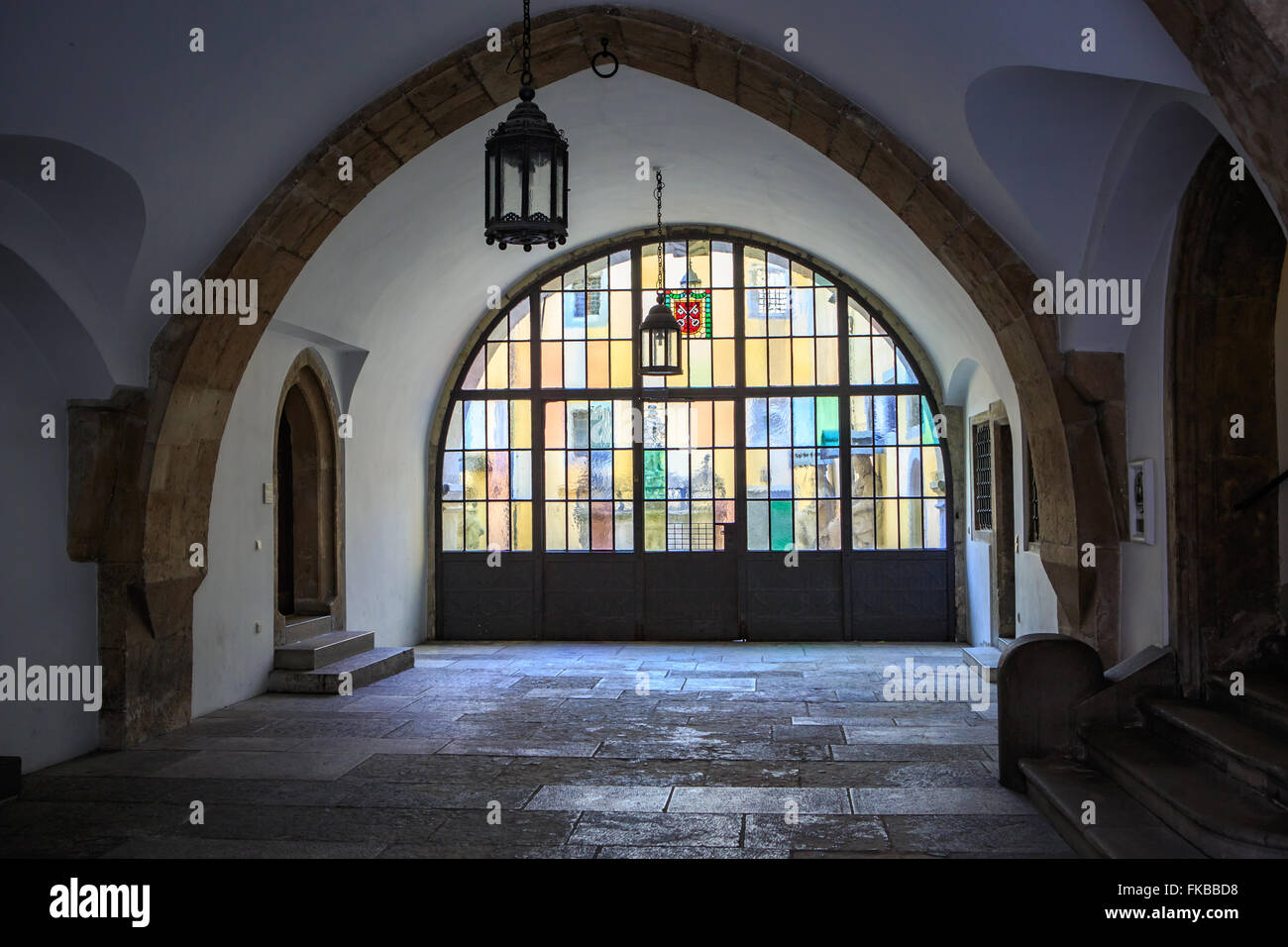 REGENSBURG, Bayern, Deutschland - ca. Juli 2015: Straßen von Regensburg Stockfoto