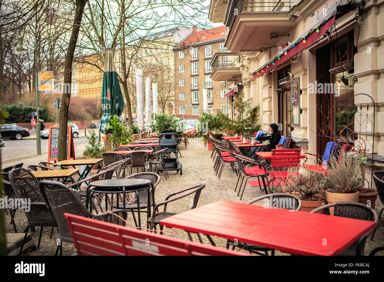 BERLIN, Deutschland - ca. März 2015: Straßenszenen der Stadt Berlin Stockfoto