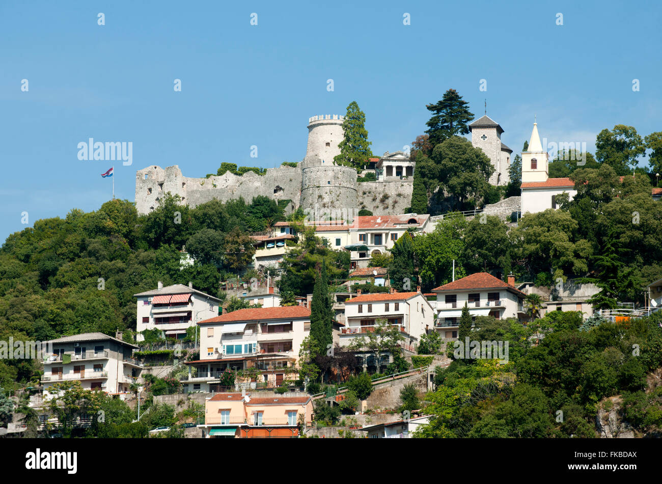 Fernsehreihe, Rijeka, Burg Auf Dem Trsat Stockfoto