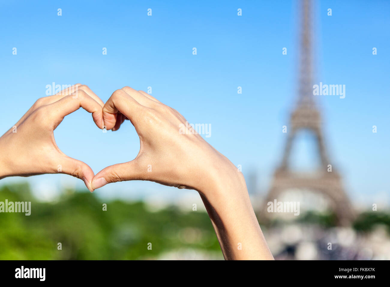 Herz in Paris Stockfoto