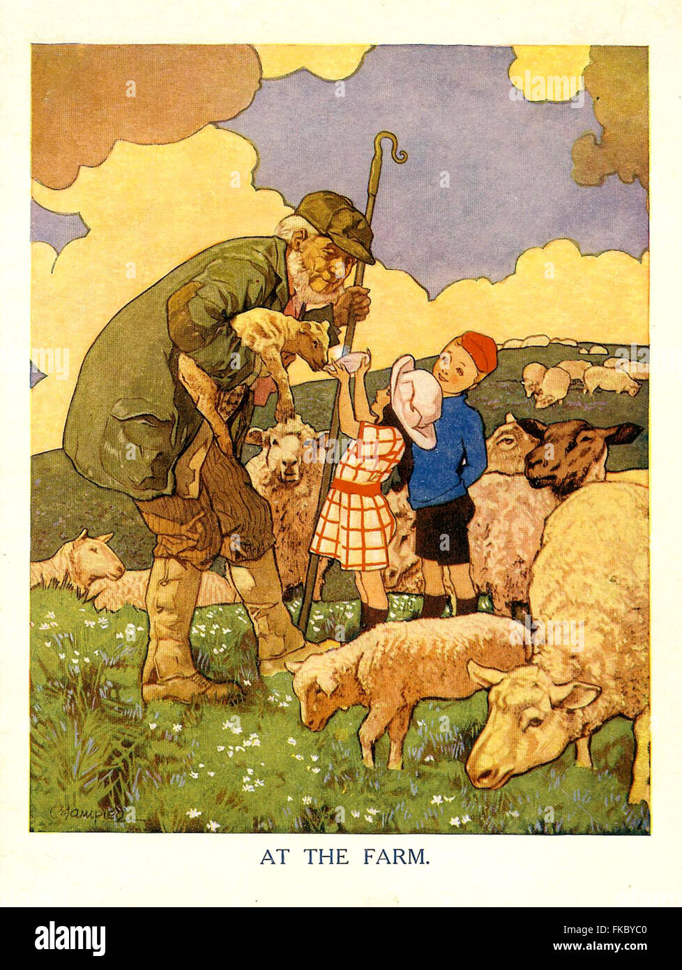 UK-Illustrationen-Buch-Platte Stockfoto