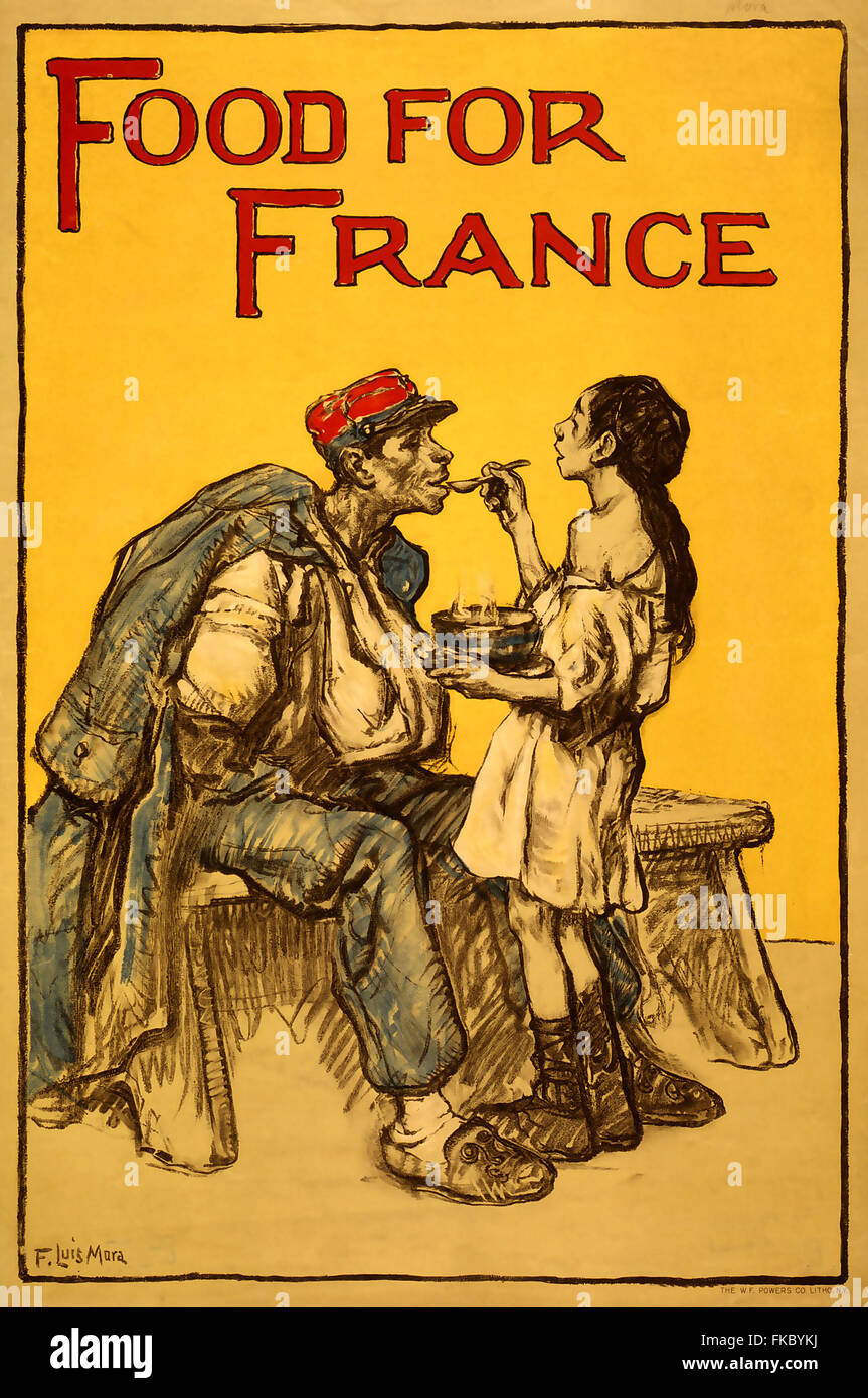 Frankreich-Illustrationen-Poster Stockfoto