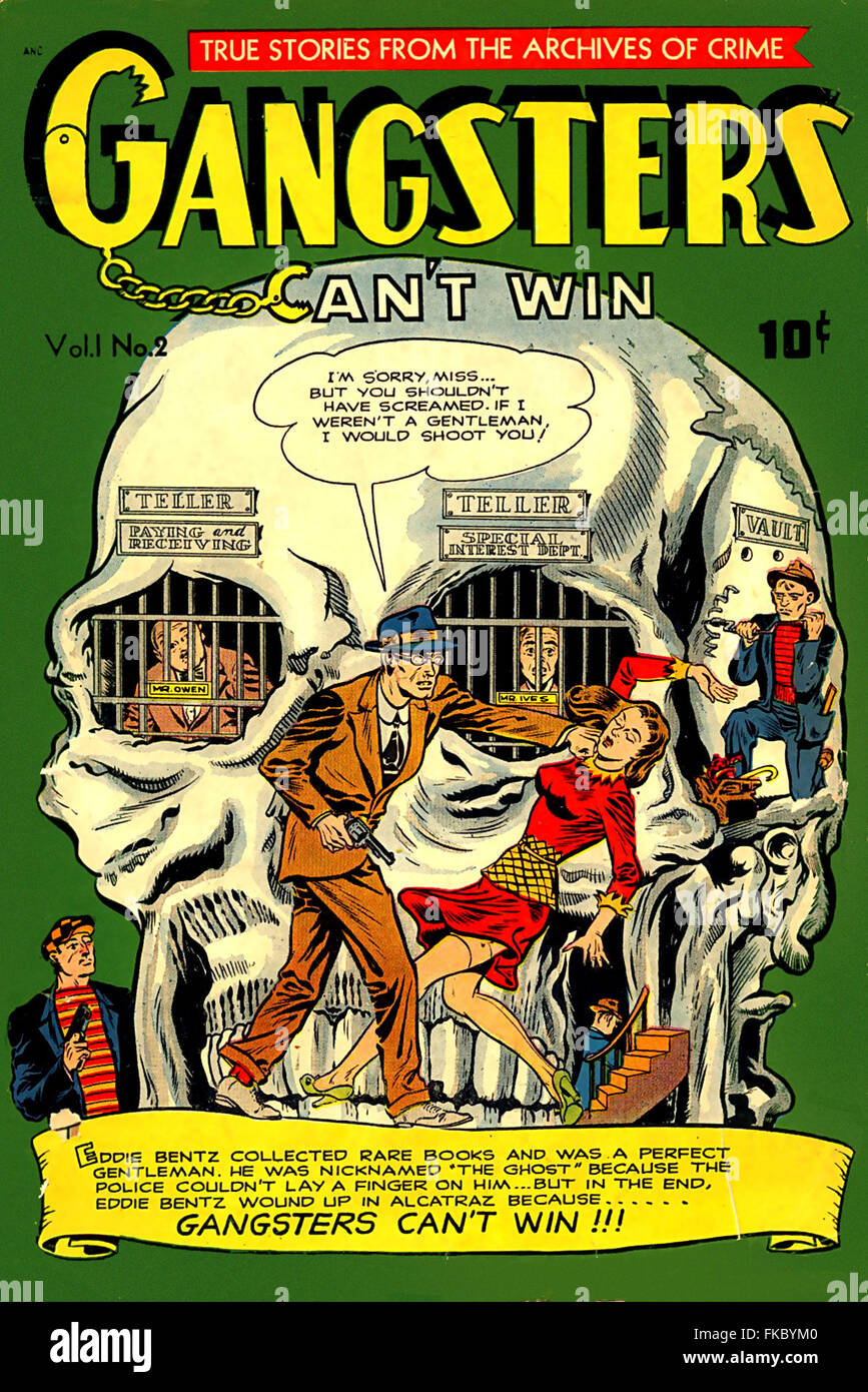 USA-Gangster-Comic-Cover Stockfoto