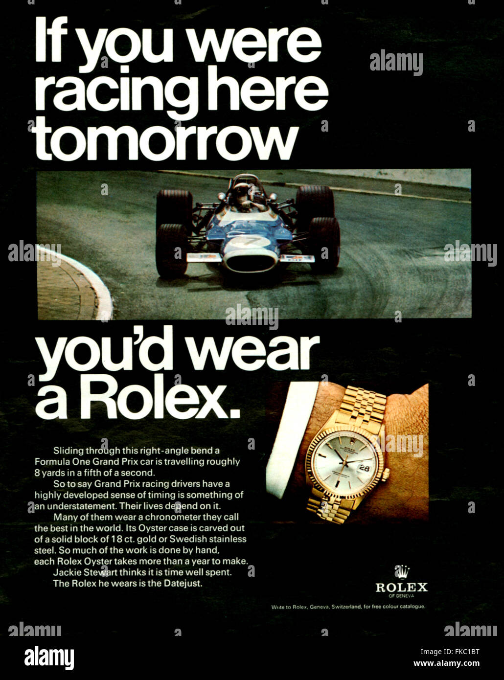 1960er Jahren USA Rolex Magazin Anzeige Stockfotografie - Alamy