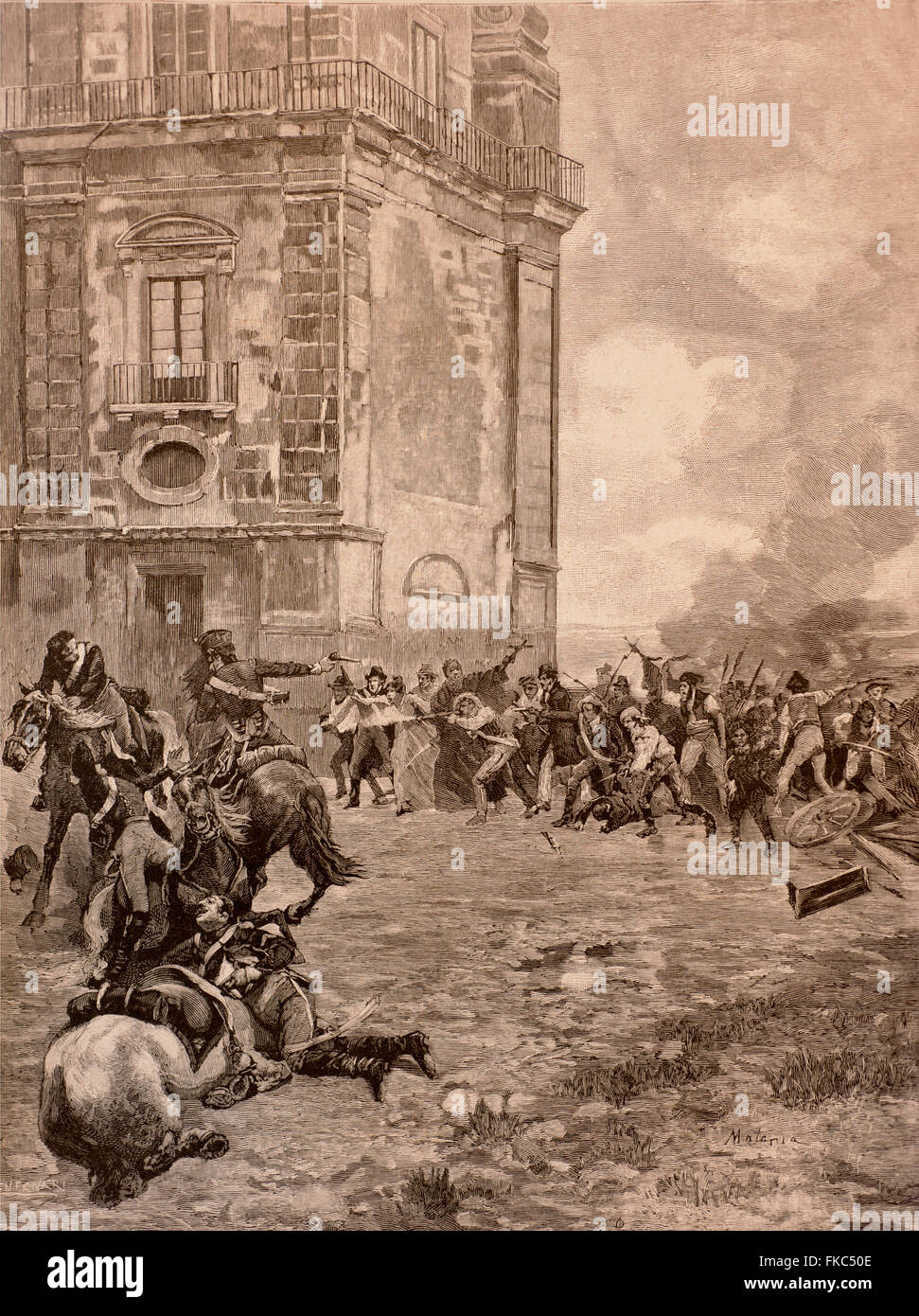 Italienischen Risorgimento die Revolution von Palermo im Jahre 1820, Stockfoto