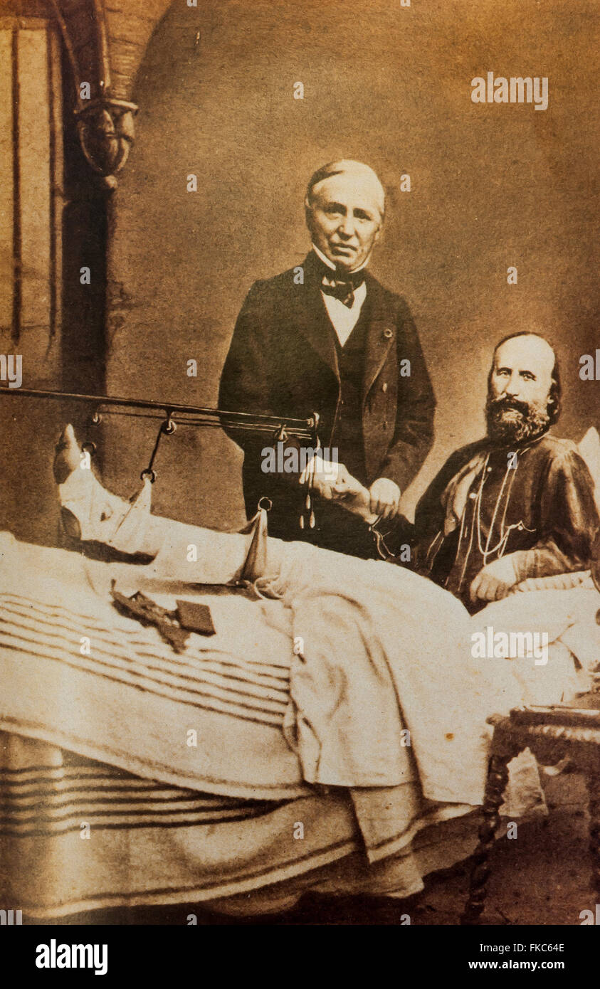 Italien italienische Risorgimento Garibaldi nach der Verletzung auf dem Aspromonte Stockfoto