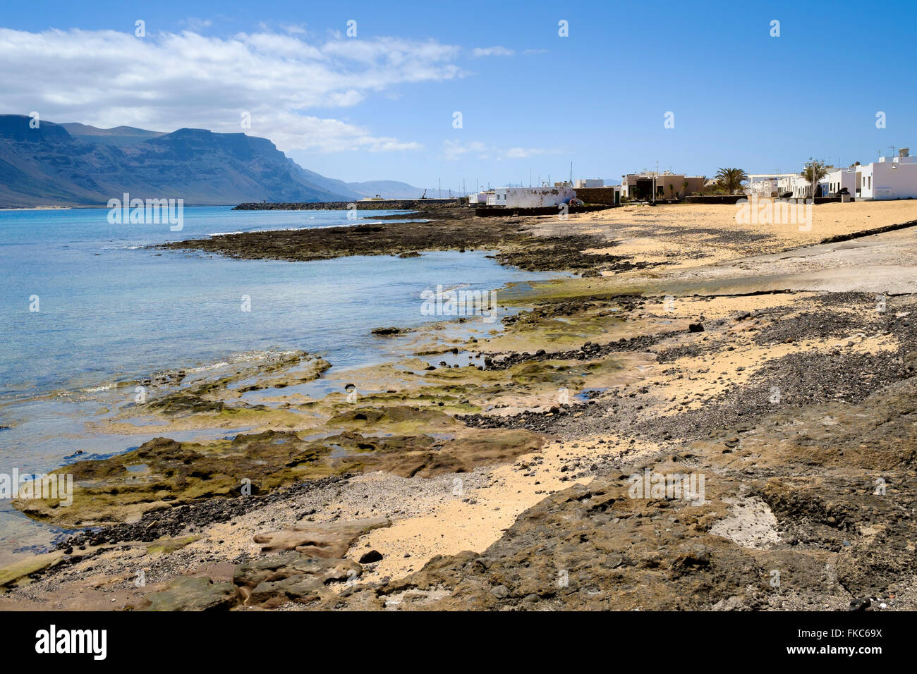 Caleta de Sebo´s Küste, La Graciosa, Lanzarote, Kanarische Inseln, Spanien, Europa. Stockfoto