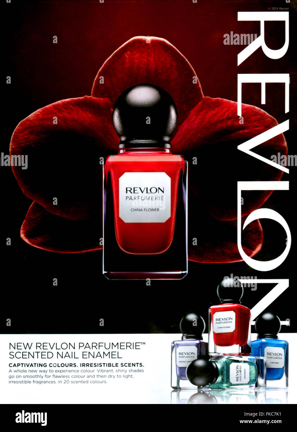 2010er Jahre UK Revlon Magazin Anzeige Stockfoto