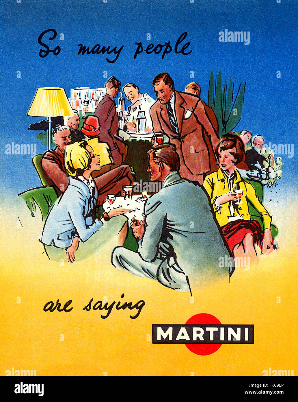 USA-Martini-Magazin-Werbung Stockfoto
