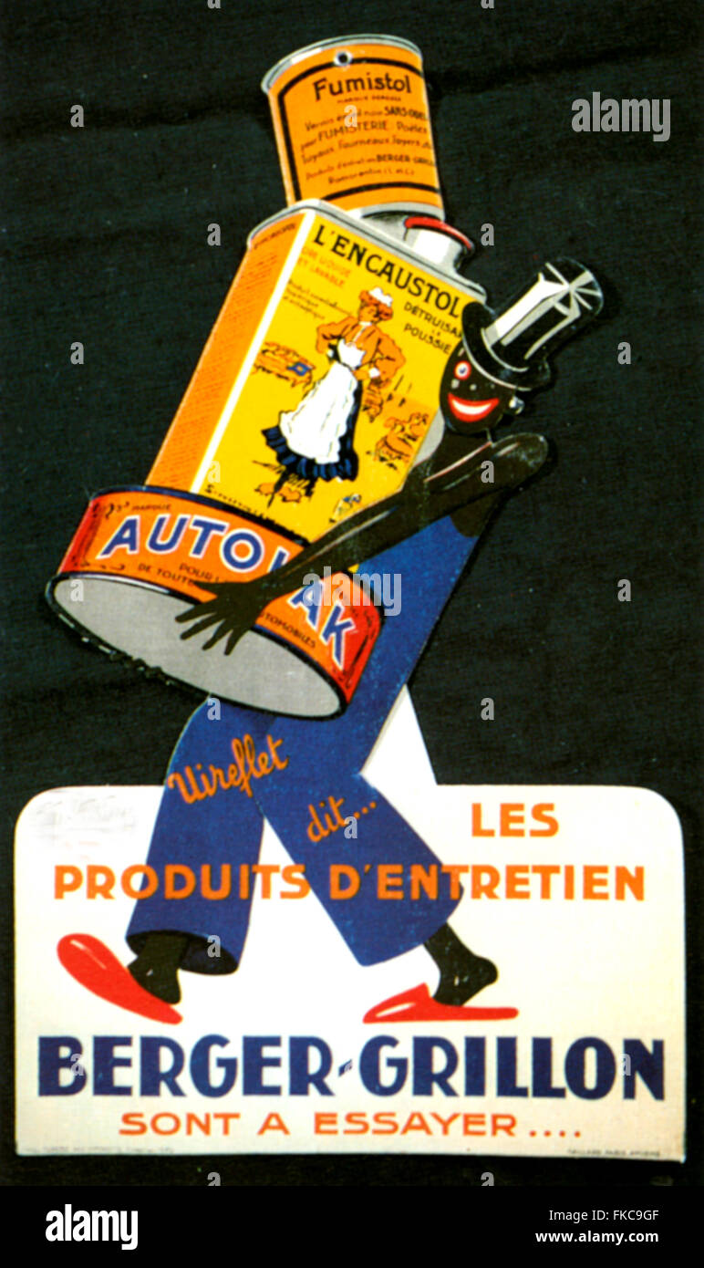 1930er Jahren Frankreich Berger-Grillon Poster Stockfoto