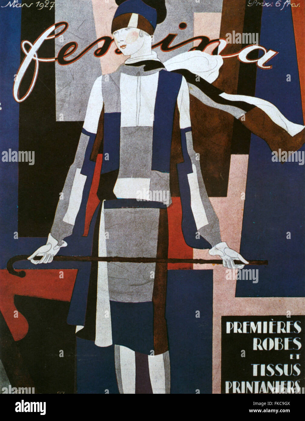 1920er Jahren Frankreich Femina Magazine Cover Stockfoto