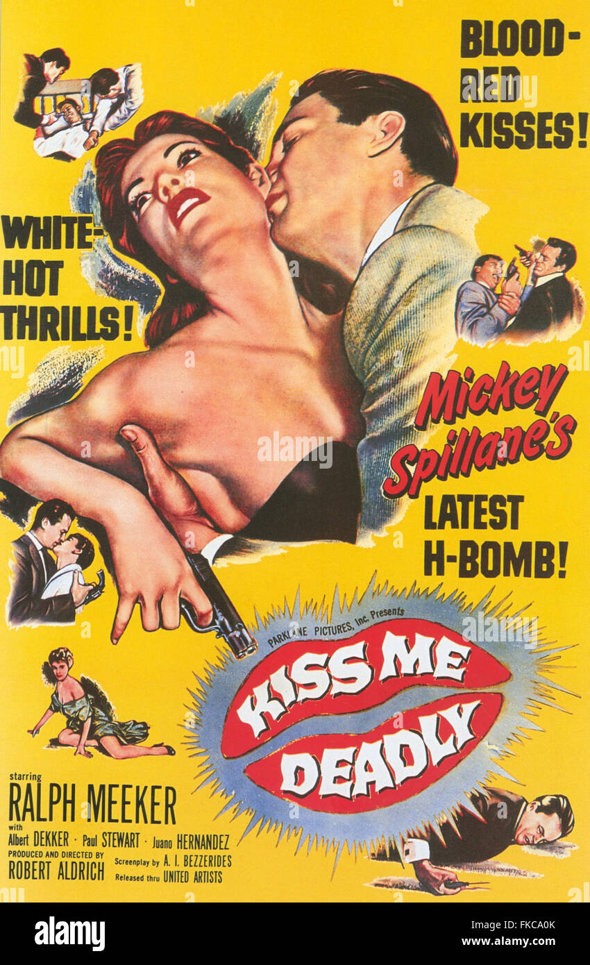 1950er Jahren USA Kiss Me Deadly Filmplakat Stockfoto