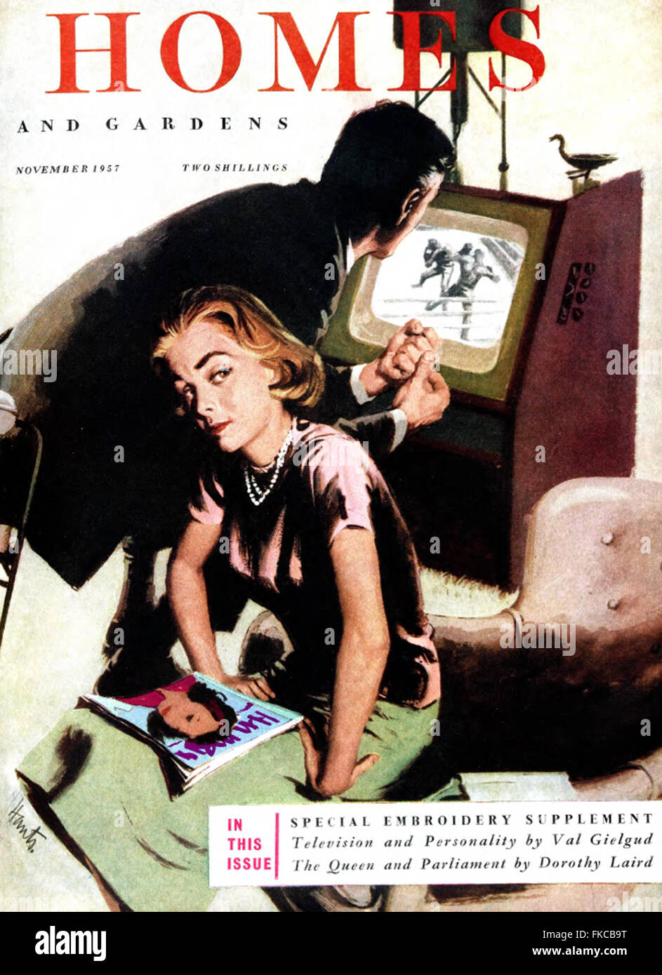 1950er Jahre britischen Haushalten und Gärten Magazine Cover Stockfoto