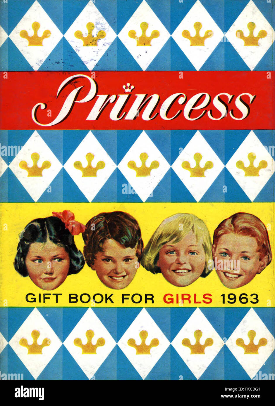 1960er Jahre UK Prinzessin Geschenk Buch für Mädchen Bucheinband Stockfoto