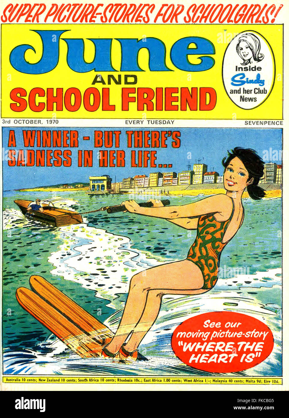 1970er Jahre UK Juni und Schulfreund Comic-Cover Stockfoto