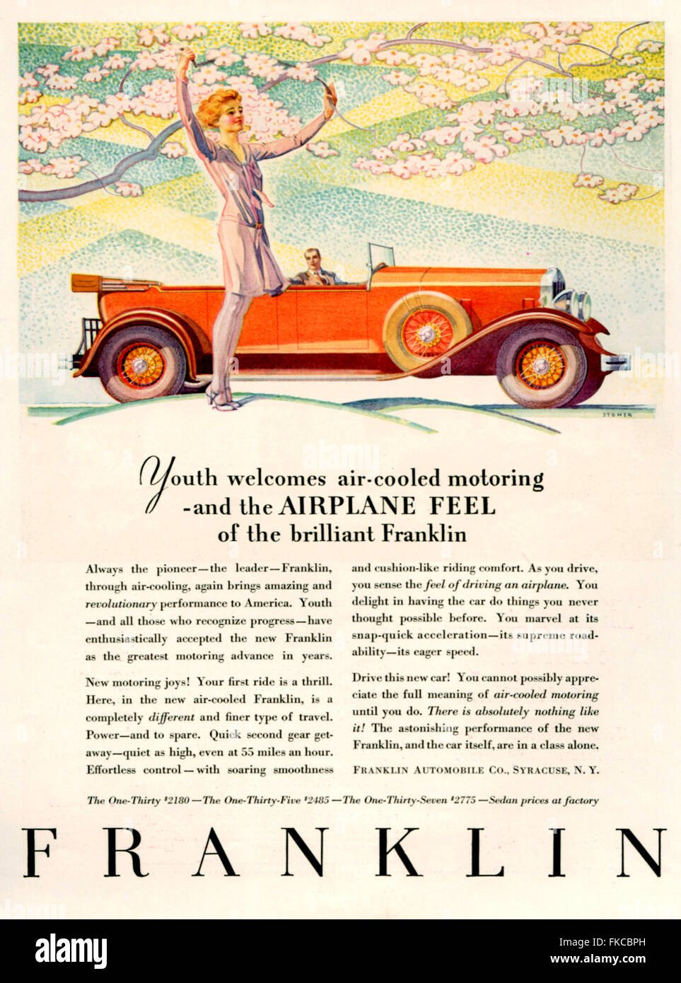 1920er Jahren USA Franklin Magazin Anzeige Stockfoto