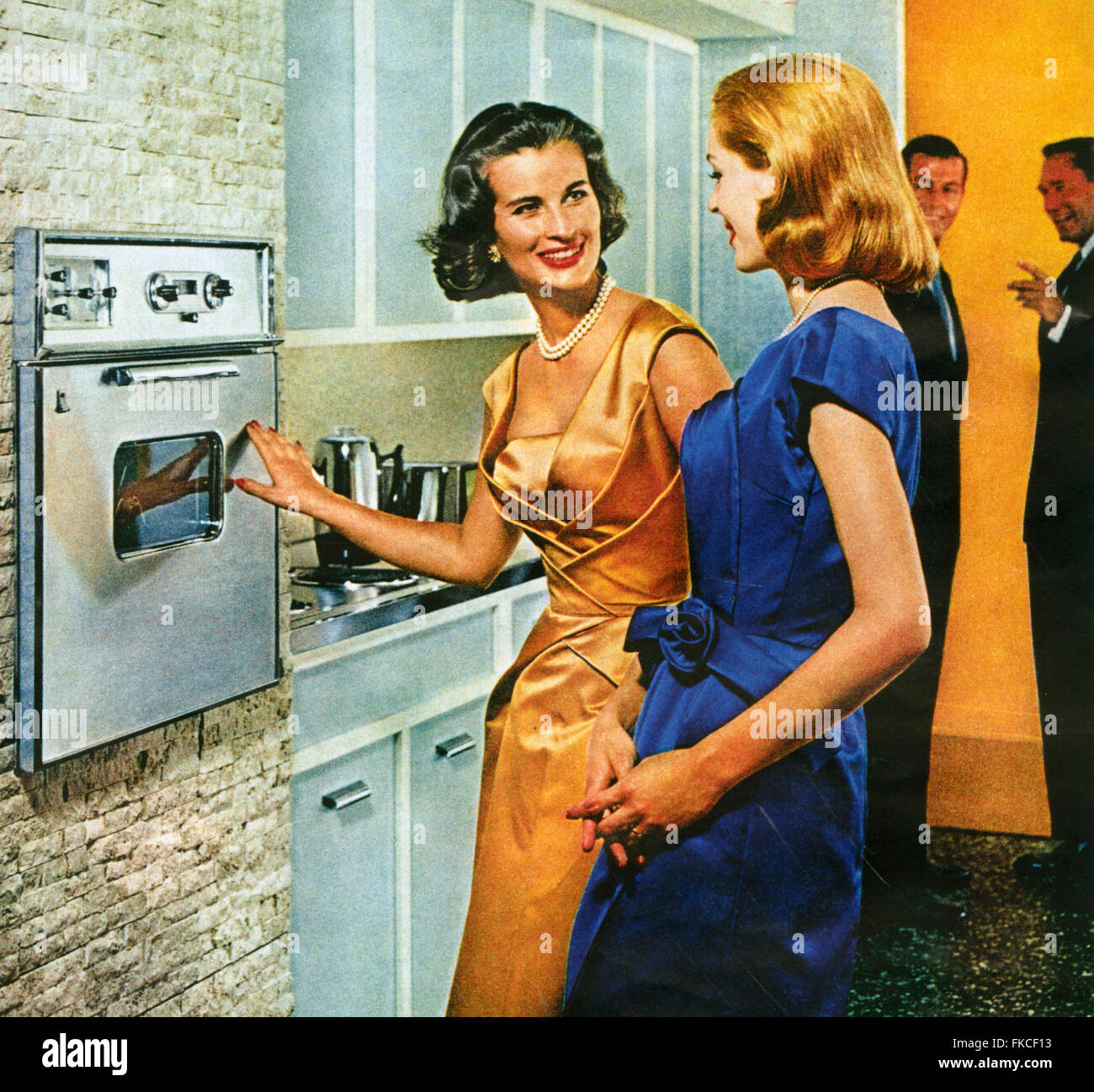 1960er Jahren USA Öfen Magazin Anzeige (Detail) Stockfoto