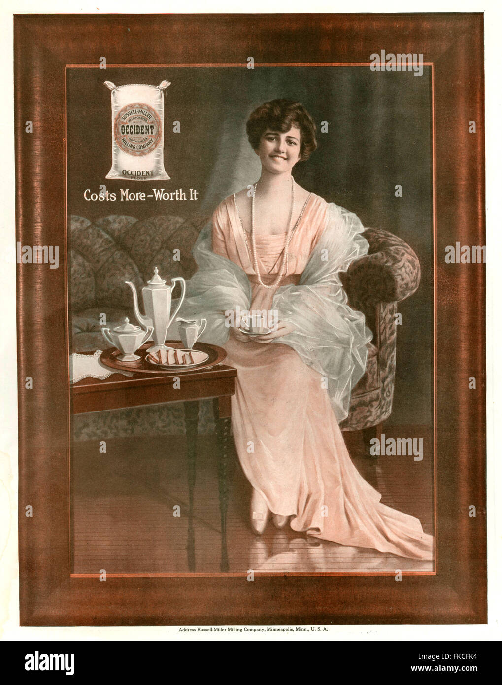 1920er Jahren USA Okzident Magazin Anzeige Stockfoto