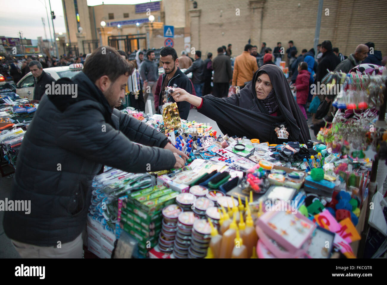 Straßenhändler in Sulaimaniyya im Nordirak Stockfoto