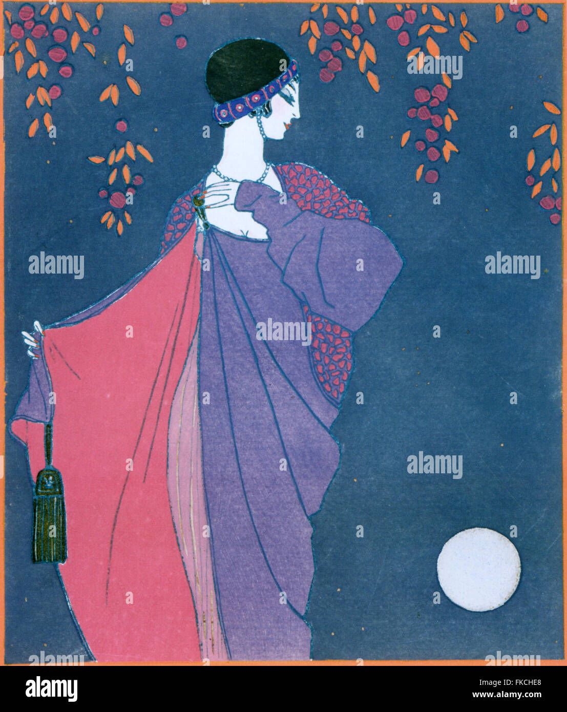 1910er Jahre buchen Frankreich Art-Déco-Teller Stockfoto