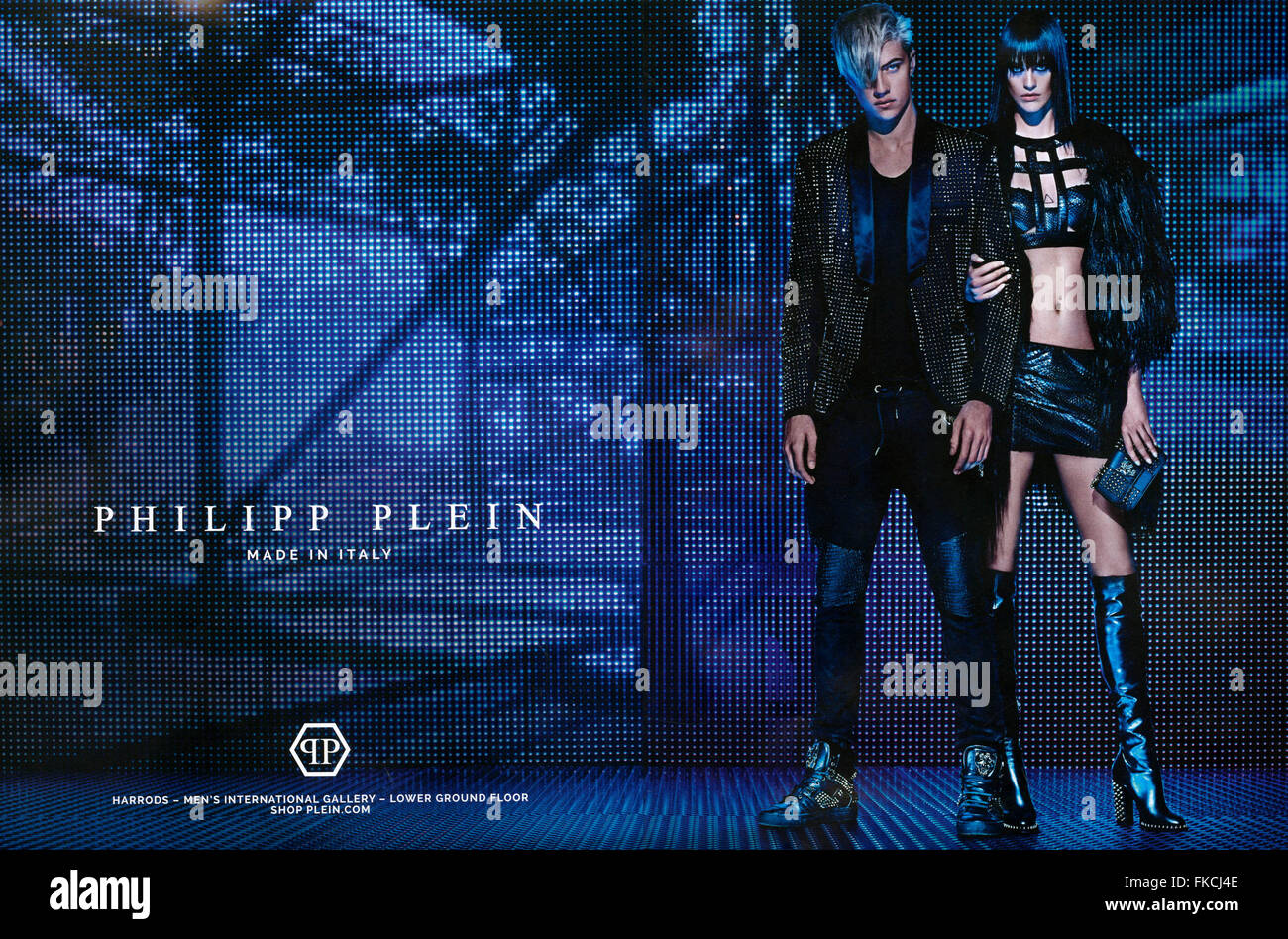 2010er Jahre UK Philipp Plein Magazin Anzeige 2010er Jahre UK Philipp Plein Magazin Anzeige